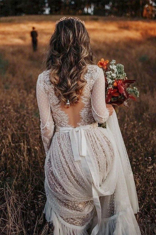 abito sposa matrimonio in autunno